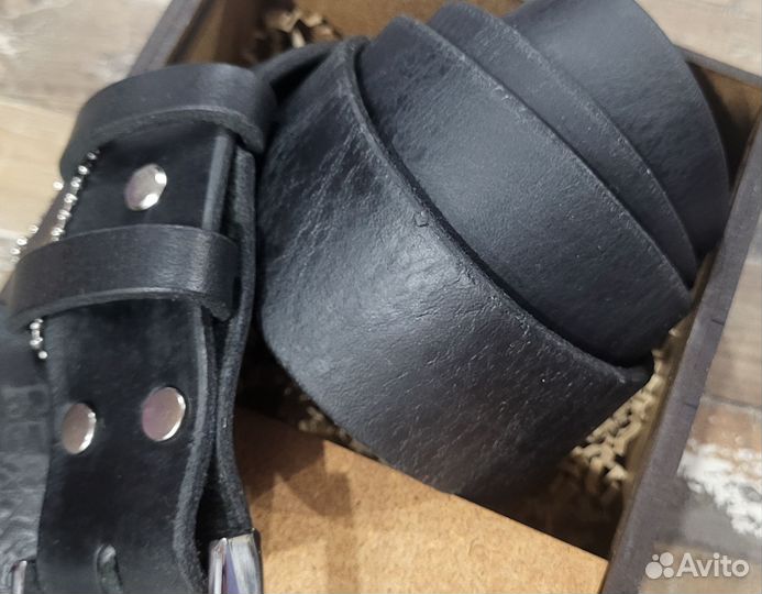 Мужской ремень из натуральной кожи ручной работы