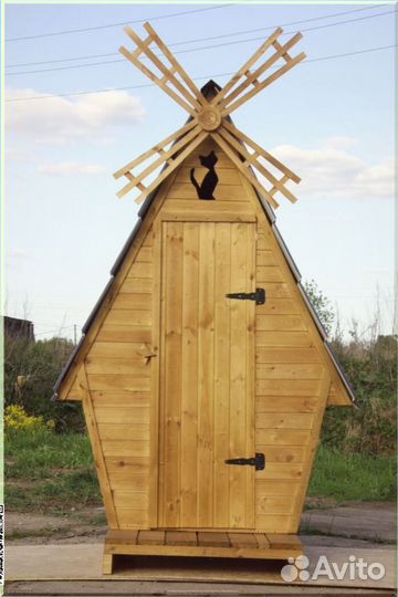 Уличный туалет деревянный йач 546
