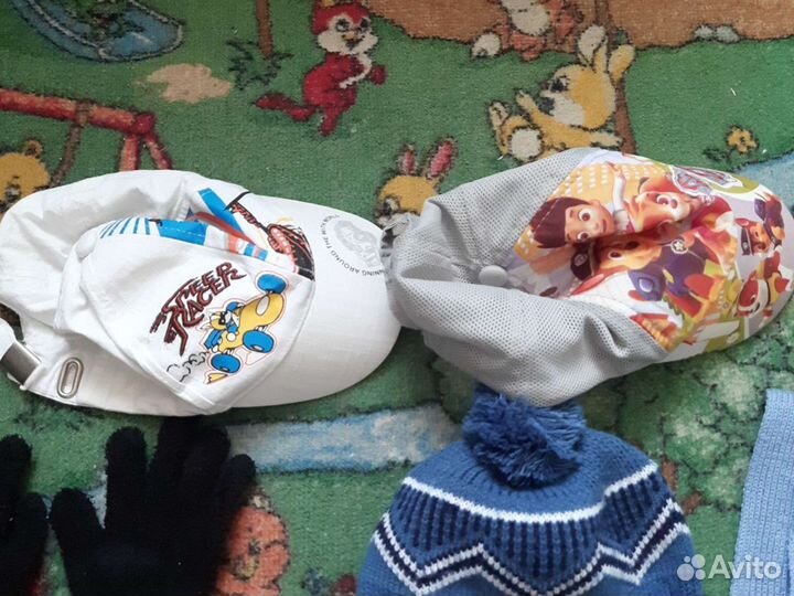 Шапка варежки шарфы кепки 2-5лет