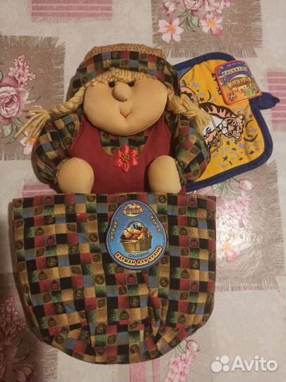 Карман для прихваток (кухонный) кукла