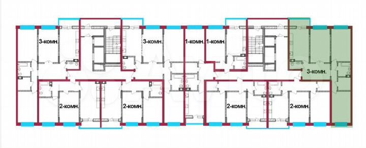 3-к. квартира, 110 м², 6/16 эт.