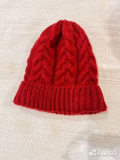 Шапка и шарф комплект вязанный новый