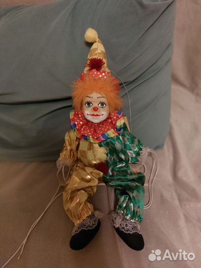 Кукла клоун марионетка 51см
