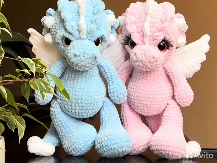 Дракон вязаный игрушка ручной работы