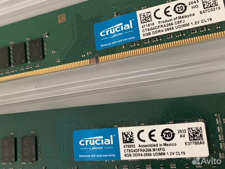 Оперативная память Crucial CT8G4dfra266 (2х8 гб)