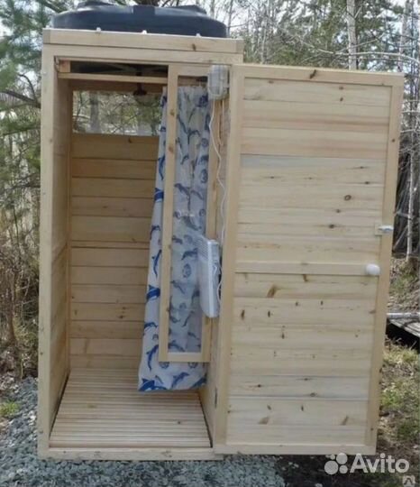 Дачный душ с утеплением летний