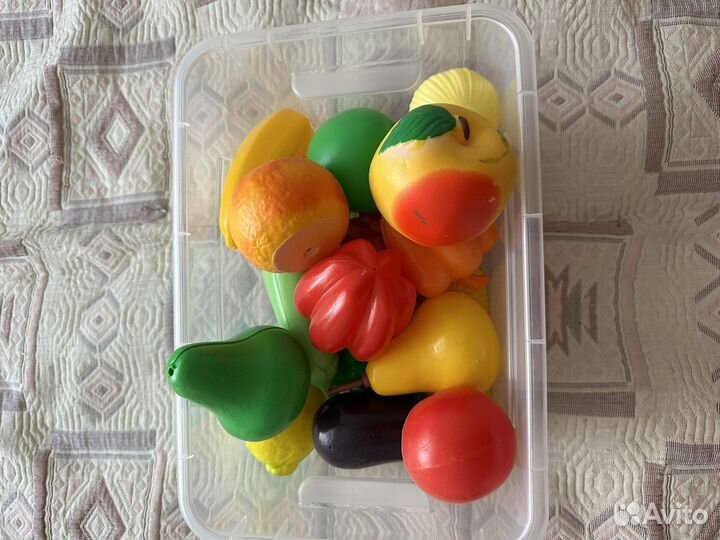 Игрушки фрукты и овощи