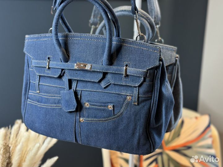 Сумка Hermes джинсовая