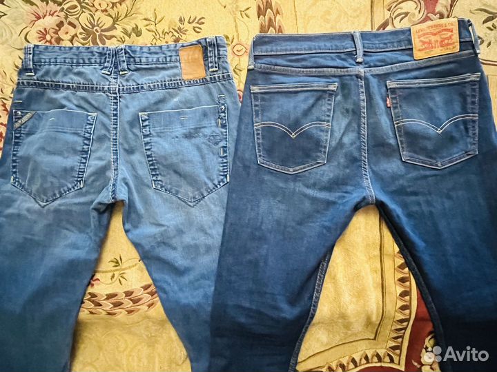 Джинсы Levis рваные,W32-48 размер
