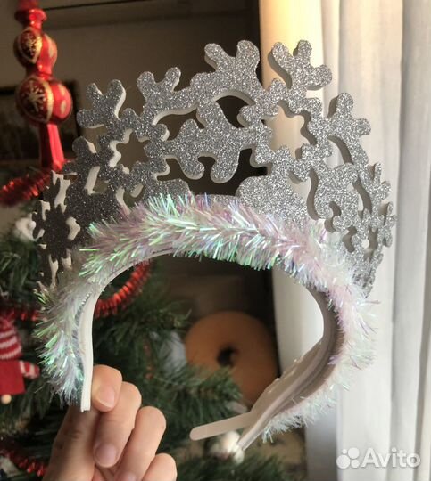 Ободок снежинки, снежной королевы