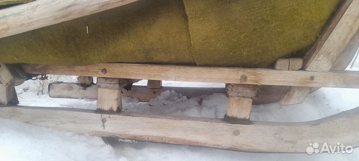 Детские санки деревянные