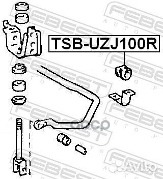 Втулка стабилизатора toyota land cruiser 100 98