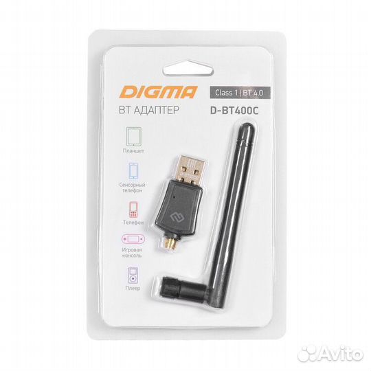 Адаптер USB Digma D-BT400A Bluetooth 4.0+EDR class