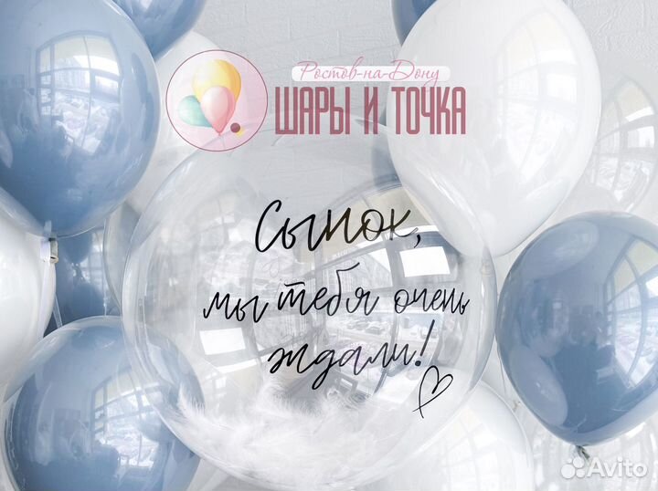 Воздушные шары на выписку, Гелиевые шары и шарики