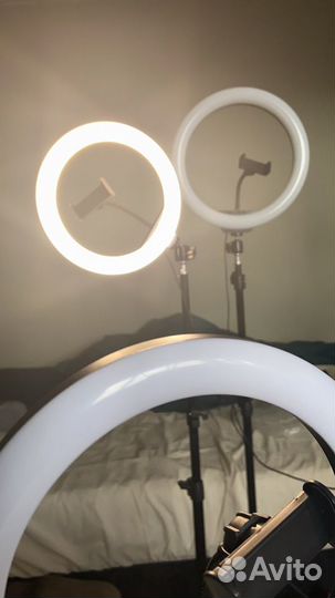 Лампа кольцевая 26 см новая цветная