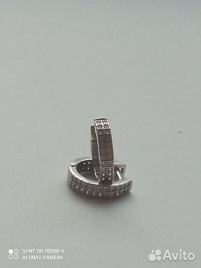 Серебряные серьги конго