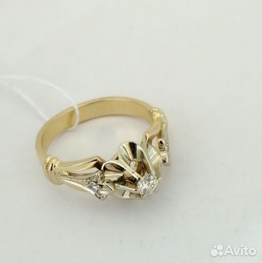 Кольцо / размер 17 / 4,11г / Золото585 / бриллианты