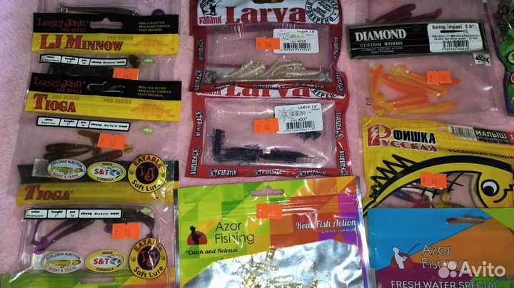 Силиконовые приманки, резина