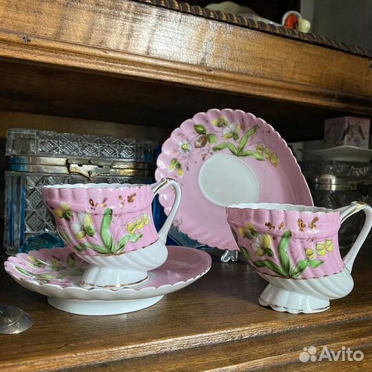 Чайная пара Рог Кузнецов Царская Россия