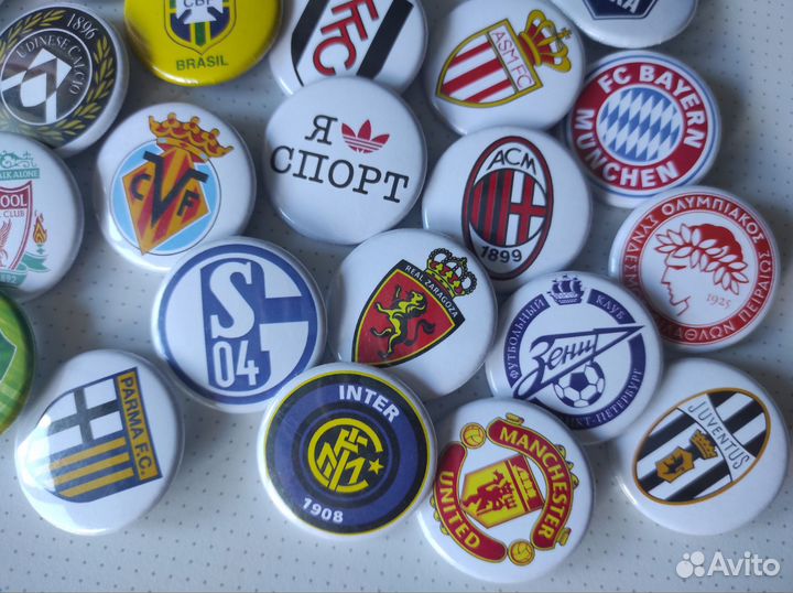Футбольные значки, значки футбольных клубов