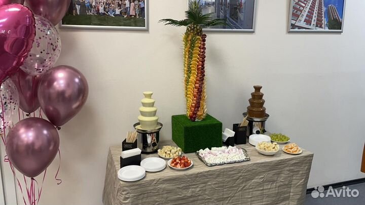 Шоколадный фонтан. Фруктовое оформление