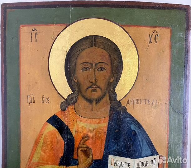 Икона Иисус Христос старинный икона 19 век