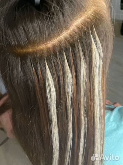 Наращивание волос, парикмахер