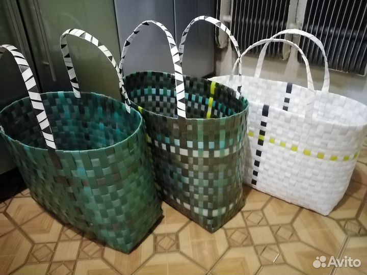 Корзина из пвх ленты