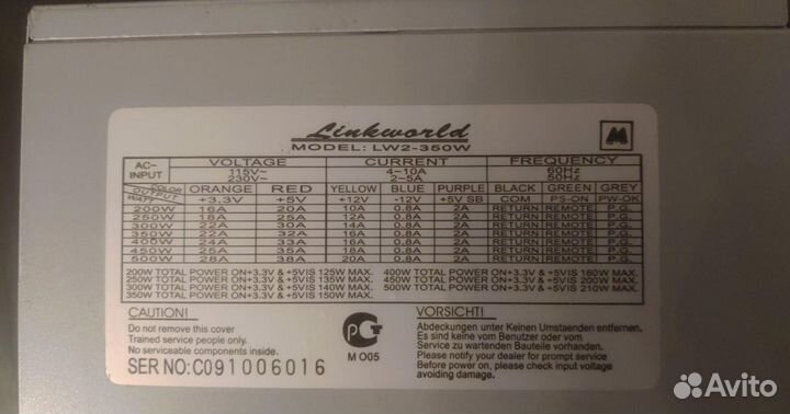 Блок питания Linkworld 350W