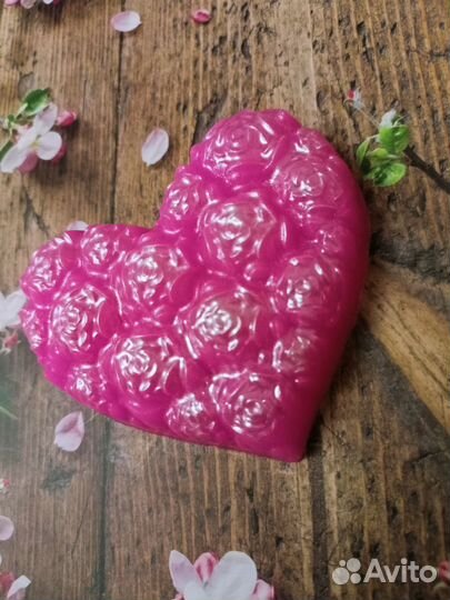 Мыло ручной работы Сердце из роз