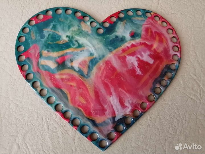 Сердце-досточка (из фанеры), 16 см