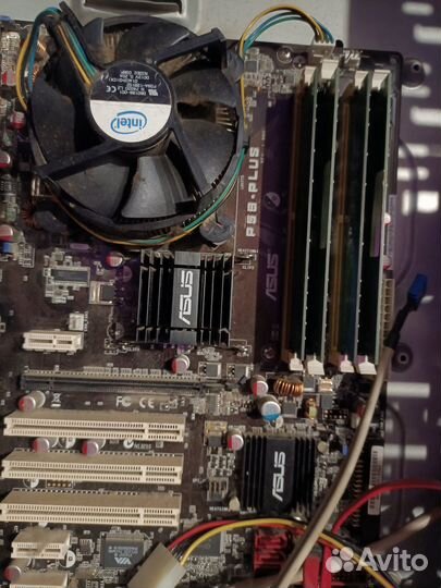 Asus P58 pro plus + процессор + видеокарта +корпус