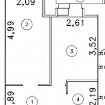 1-к. квартира, 34,9 м², 16/17 эт.