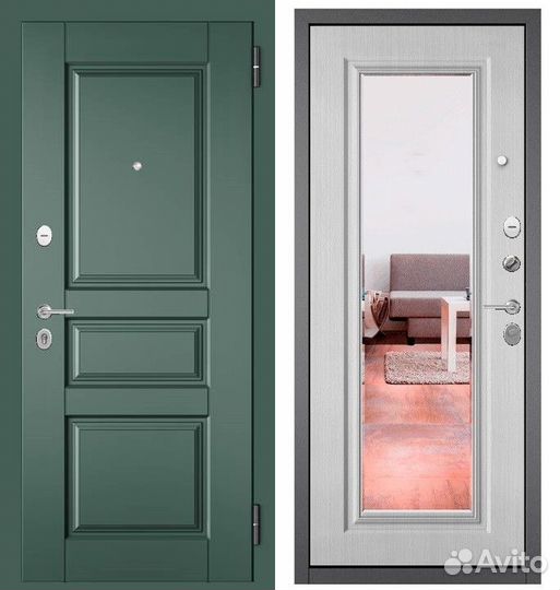 Входная дверь с зеркалом