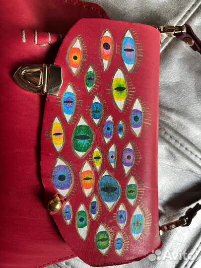 Кожаная сумка-клатч. Ручная работа