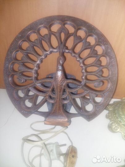 Настенное бра СССР павлин