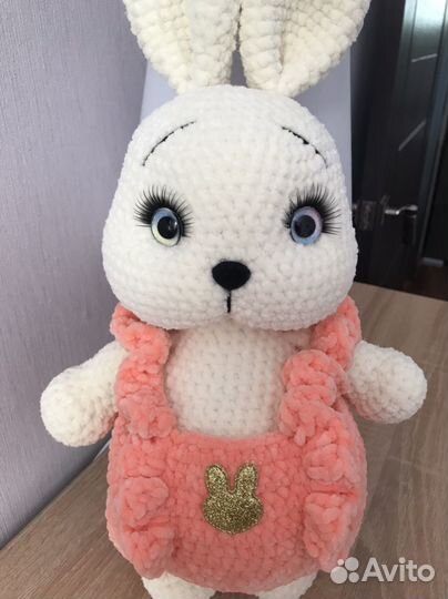 Вязаные игрушки. Плюшевая зая