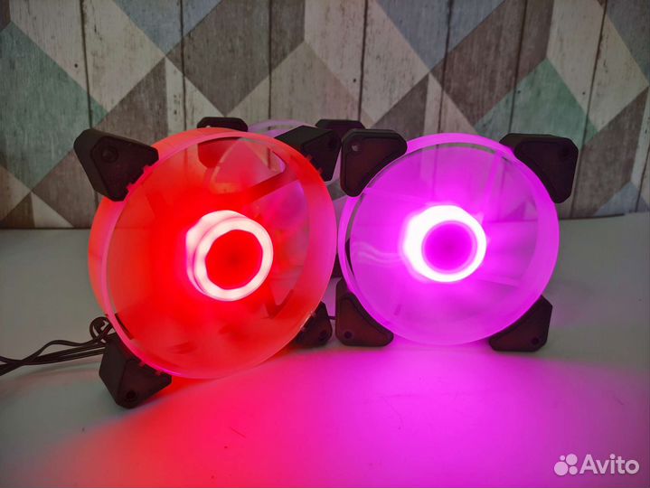 Вентиляторы для корпуса пк 120мм + хаб реобас