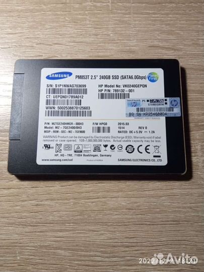 Серверный SSD диск Samsung 240gb