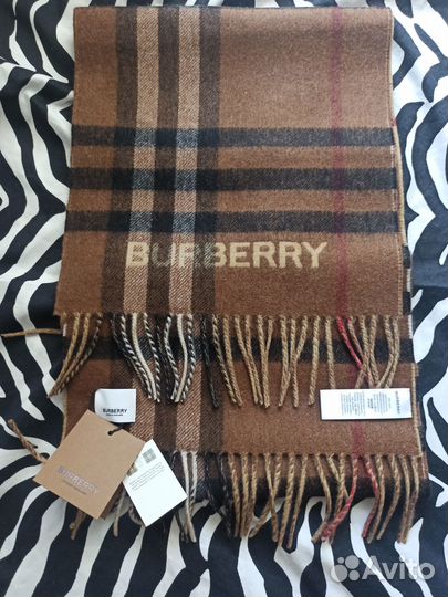 Кашемировый шарф Burberry двусторонний оригинал