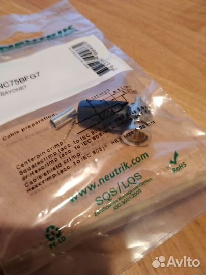 Eutrik nbnc75BFG7 коаксиальный разъем