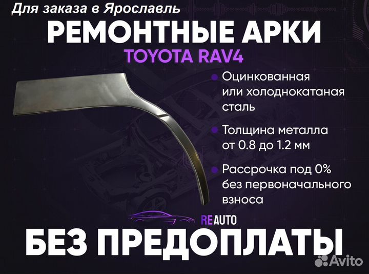 Ремонтные арки на Toyota RAV4 1 поколение задние