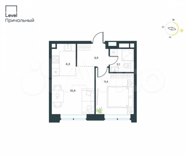 2-к. квартира, 31 м², 8/11 эт.