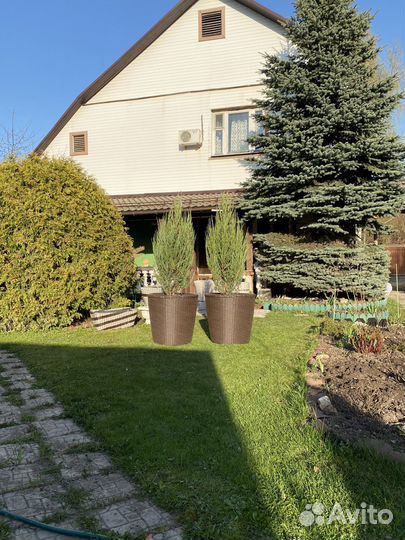 Кашпо, вазон 130л. плетеный из ротанга