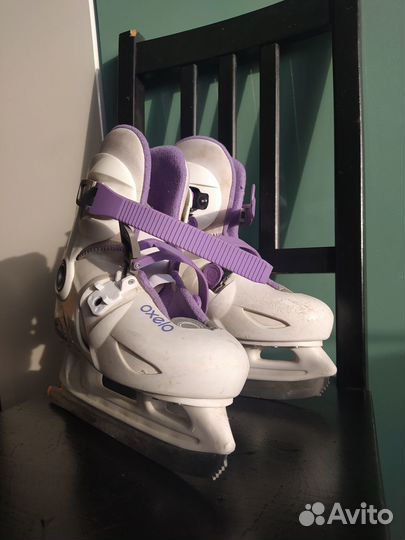 Коньки раздвижные р 32-34 б/у