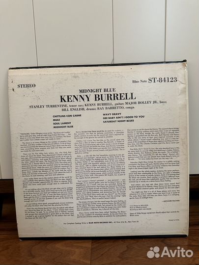Kenny Burrell Midnight Blue, US 1st pressing, EX
