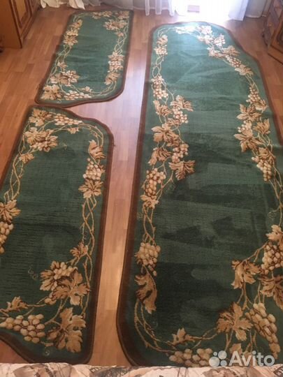 Набор прикроватных натуральных ковровых дорожек