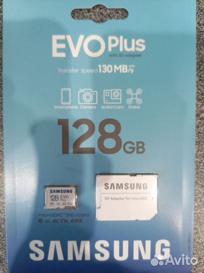 Карта памяти micro sd samsung evo plus 128Gb