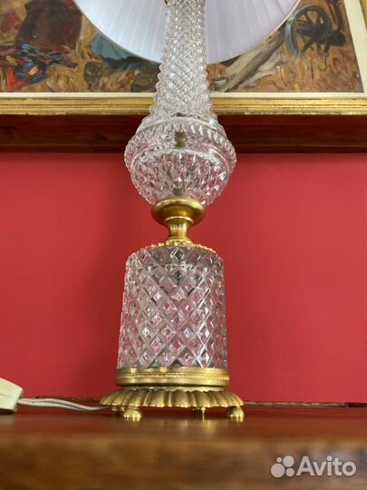Лампа настольная антикварная. Латунь. Европа