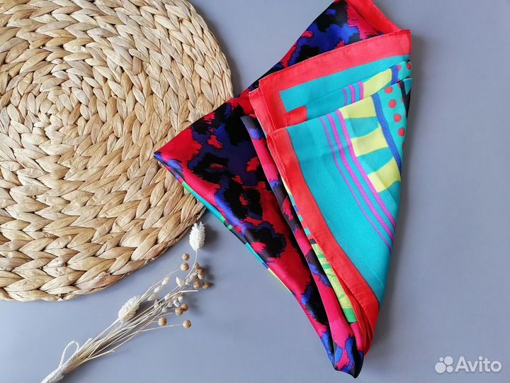 Женский платок на голову и шею 110х110